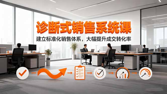 诊断式销售系统课,建立标准化销售体系,大幅提升成交转化率-金小桐轻创业平台