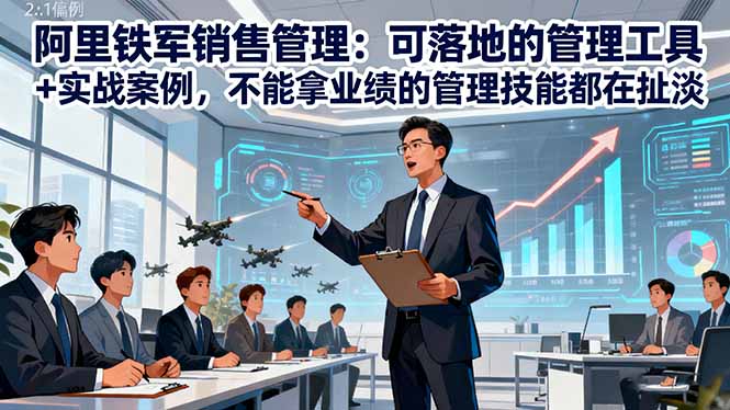 阿里铁军销售管理:可落地的管理工具+实战案例,不能拿业绩的管理都在扯淡-金小桐轻创业平台