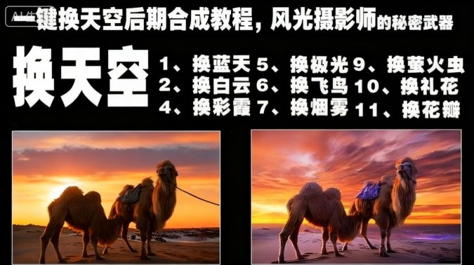 一键换天空后期合成教程,风光摄影师的秘密武器-金小桐轻创业平台