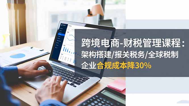 跨境电商-财税管理课程：架构搭建/报关税务/全球税制，企业合规成本降30%-金小桐轻创业平台