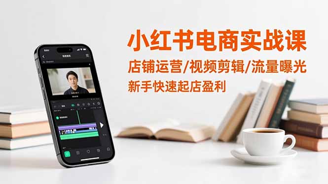 小红书电商实战课:店铺运营/视频剪辑/流量曝光,新手快速起店盈利-金小桐轻创业平台