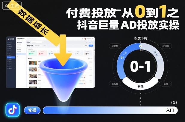 付费投放从0到1之抖音巨量AD投放实操-金小桐轻创业平台