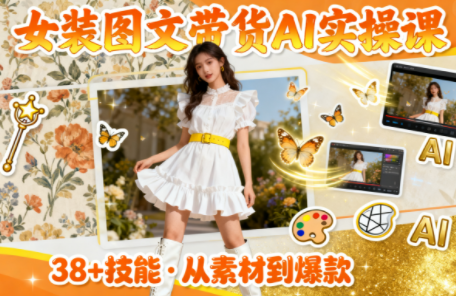 女装图文带货的AI实操课-金小桐轻创业平台